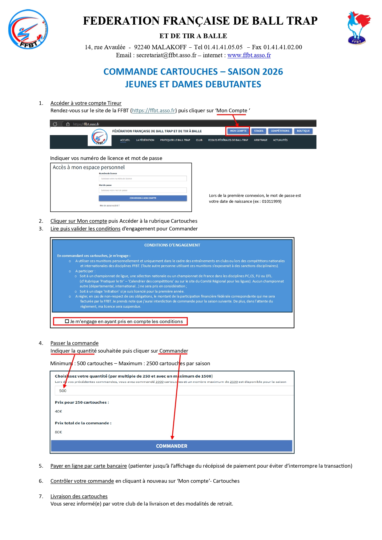 2026 - Commandes Cartouches Jeunes et Dames Débutantes - Infos TIREURS - Pour affichage Club_page-0003_1